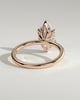 Robin - Marquise Claw Solitaire with Petal Gallery and Accent Leaf Detail Engagement Ring - 18k Rose Gold