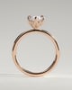 Robin - Marquise Claw Solitaire with Petal Gallery and Accent Leaf Detail Engagement Ring - 18k Rose Gold