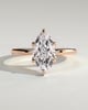 Robin - Marquise Claw Solitaire with Petal Gallery and Accent Leaf Detail Engagement Ring - 18k Rose Gold