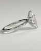 Robin - Marquise Claw Solitaire with Petal Gallery and Accent Leaf Detail Engagement Ring - 18k White Gold