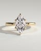 Robin - Marquise Claw Solitaire with Petal Gallery and Accent Leaf Detail Engagement Ring - 18k Yellow Gold
