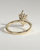 Robin - Marquise Claw Solitaire with Petal Gallery and Accent Leaf Detail Engagement Ring - 18k Yellow Gold