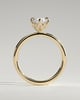 Robin - Marquise Claw Solitaire with Petal Gallery and Accent Leaf Detail Engagement Ring - 18k Yellow Gold