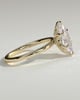 Robin - Marquise Claw Solitaire with Petal Gallery and Accent Leaf Detail Engagement Ring - 18k Yellow Gold