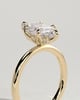 Robin - Marquise Claw Solitaire with Petal Gallery and Accent Leaf Detail Engagement Ring - 18k Yellow Gold