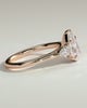 Rosalia - Pear Trilogy with Cathedral Setting - 18k Rose Gold
