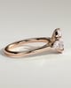 Rosalia - Pear Trilogy with Cathedral Setting - 18k Rose Gold