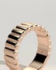 Rose -  Fluted Cigar Wedding Ring - 18k Rose Gold