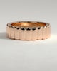 Rose -  Fluted Cigar Wedding Ring - 18k Rose Gold