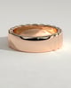 Rose -  Fluted Cigar Wedding Ring - 18k Rose Gold