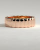 Rose -  Fluted Cigar Wedding Ring - 18k Rose Gold