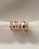 Rose -  Fluted Cigar Wedding Ring - 18k Rose Gold