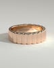 Rose -  Fluted Cigar Wedding Ring - 18k Rose Gold