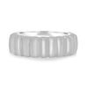 Rose - Fluted Cigar Ring - 18k White Gold