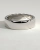Rose -  Fluted Cigar Wedding Ring - 18k White Gold