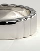 Rose -  Fluted Cigar Wedding Ring - 18k White Gold