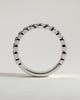 Rose -  Fluted Cigar Wedding Ring - 18k White Gold