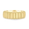 Rose - Fluted Cigar Ring - 18k Yellow Gold