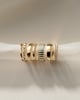 Rose -  Fluted Cigar Wedding Ring - 18k Yellow Gold