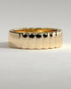 Rose -  Fluted Cigar Wedding Ring - 18k Yellow Gold