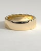Rose -  Fluted Cigar Wedding Ring - 18k Yellow Gold