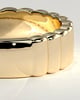 Rose -  Fluted Cigar Wedding Ring - 18k Yellow Gold