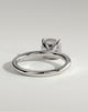 Rosie  4 Claw Cushion Solitaire - 18k White Gold