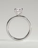 Rosie  4 Claw Cushion Solitaire - 18k White Gold