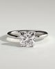 Rosie  4 Claw Cushion Solitaire - 18k White Gold