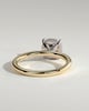Rosie  4 Claw Cushion Solitaire - 18k Yellow Gold / 18k White Gold