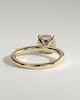 Rosie  4 Claw Cushion Solitaire - 18k Yellow Gold