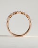 Sabrina - Pear Alternating Half Eternity Band with Closed Basket Setting Wedding Ring - 18k Rose Gold