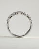 Sabrina - Pear Alternating Half Eternity Band with Closed Basket Setting Wedding Ring - 18k White Gold
