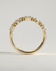 Sabrina - Pear Alternating Half Eternity Band with Closed Basket Setting Wedding Ring - 18k Yellow Gold