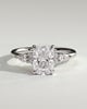 Sadie - Elongated Cushion Trilogy with Round and Pear Stones - 18k White Gold