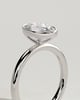 Sage - Bezel Set Oval Solitaire - 18k White Gold