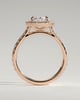 Sally - Oval Halo and Pav - 18k Rose Gold