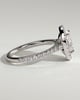 Sally - Oval Halo and Pav - 18k White Gold
