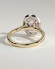 Sally - Oval Halo and Pav - 18k Yellow Gold / 18k White Gold