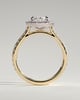 Sally - Oval Halo and Pav - 18k Yellow Gold / 18k White Gold