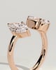Salma - Pear and Marquise Open Band Toi et Moi - 18k Rose Gold