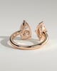 Salma - Pear and Marquise Open Band Toi et Moi - 18k Rose Gold