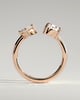 Salma - Pear and Marquise Open Band Toi et Moi - 18k Rose Gold