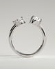 Salma - Pear and Marquise Open Band Toi et Moi - 18k White Gold