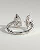 Salma - Pear and Marquise Open Band Toi et Moi - 18k White Gold