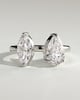 Salma - Pear and Marquise Open Band Toi et Moi - 18k White Gold