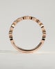 Sarah - Round Marquise Bezel Set Wedding Ring - 18k Rose Gold