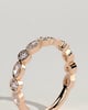 Sarah - Round Marquise Bezel Set Wedding Ring - 18k Rose Gold