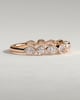 Sarah - Round Marquise Bezel Set Wedding Ring - 18k Rose Gold