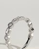 Sarah - Round Marquise Bezel Set Wedding Ring - 18k White Gold